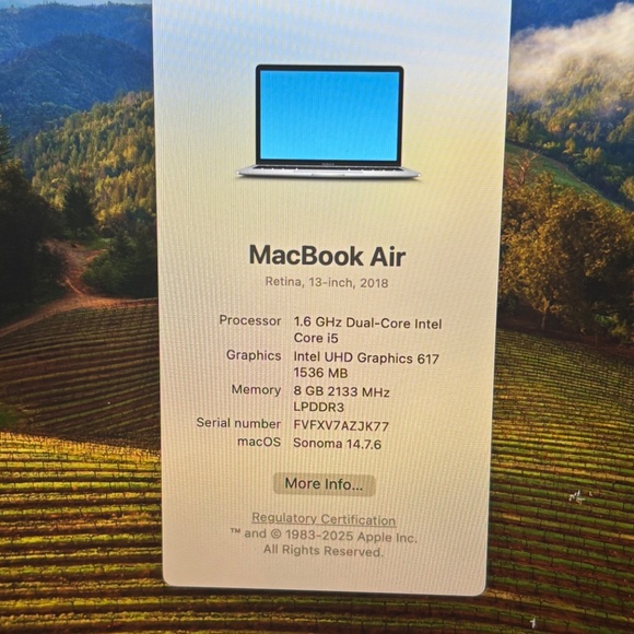 MacBook Air 13inch- 2018, 128GB in good mint condition - Picture 6 of 10